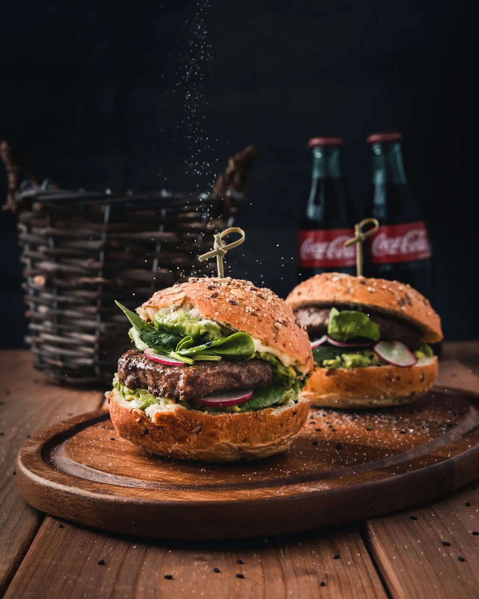 Premium smash burgers with secret sauce and toasted brioche buns